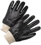 RADNOR™ Large 10" Black And Tan Interlock Lined Supported PVC Chemical Resistant Gloves With Rough Finish