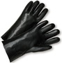 RADNOR™ Large 12" Black Interlock Lined Supported PVC Chemical Resistant Gloves With Smooth Finish