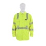 MCR Safety® Large Regular Hi-Viz Yellow Summit Breeze® Flame Resistant Work Shirt With Button Front Closure