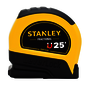 Stanley® LeverLock 1" X 25' Black And Yellow Tape Measure With Magnetic Tip