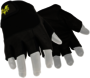 Valeo® X-Large Black GLLS Goatskin Fingerless Mechanics Gloves With Elastic Hook And Loop Cuff