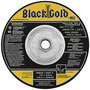FlexOVit® 7" X 1/8" X 5/8" - 11" Black Gold® 24 Grit Zirconia Ceramic Grain Type 27 Spin-On Depressed Center Grinding Wheel