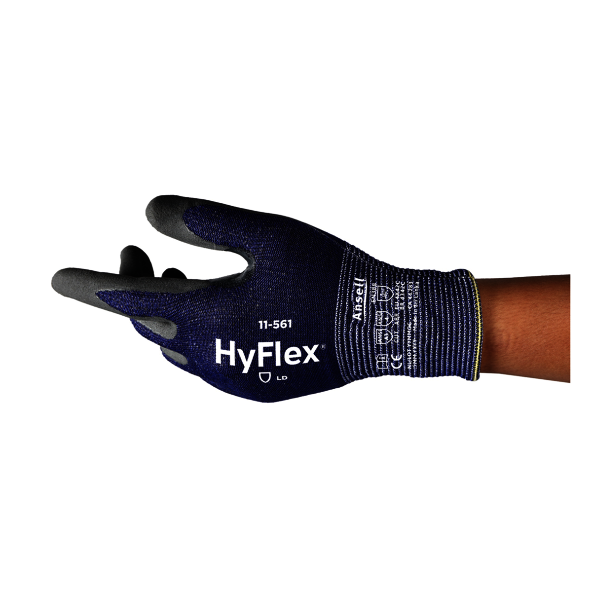 Ansell HyFlex 11-818 Thin Work Gloves, Palm Coated Nitrile Ansell HyFlex 11-818 Thin Work Gloves, Palm Coated Nitrile