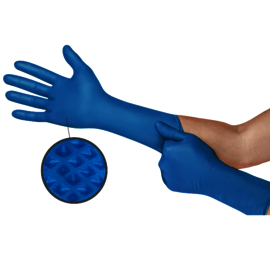 Ansell 2X Blue 8 mil Nitrile Disposable Gloves (44 Gloves Per Box)