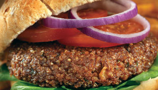 Close-up of a burger made with Alternative-proteins.