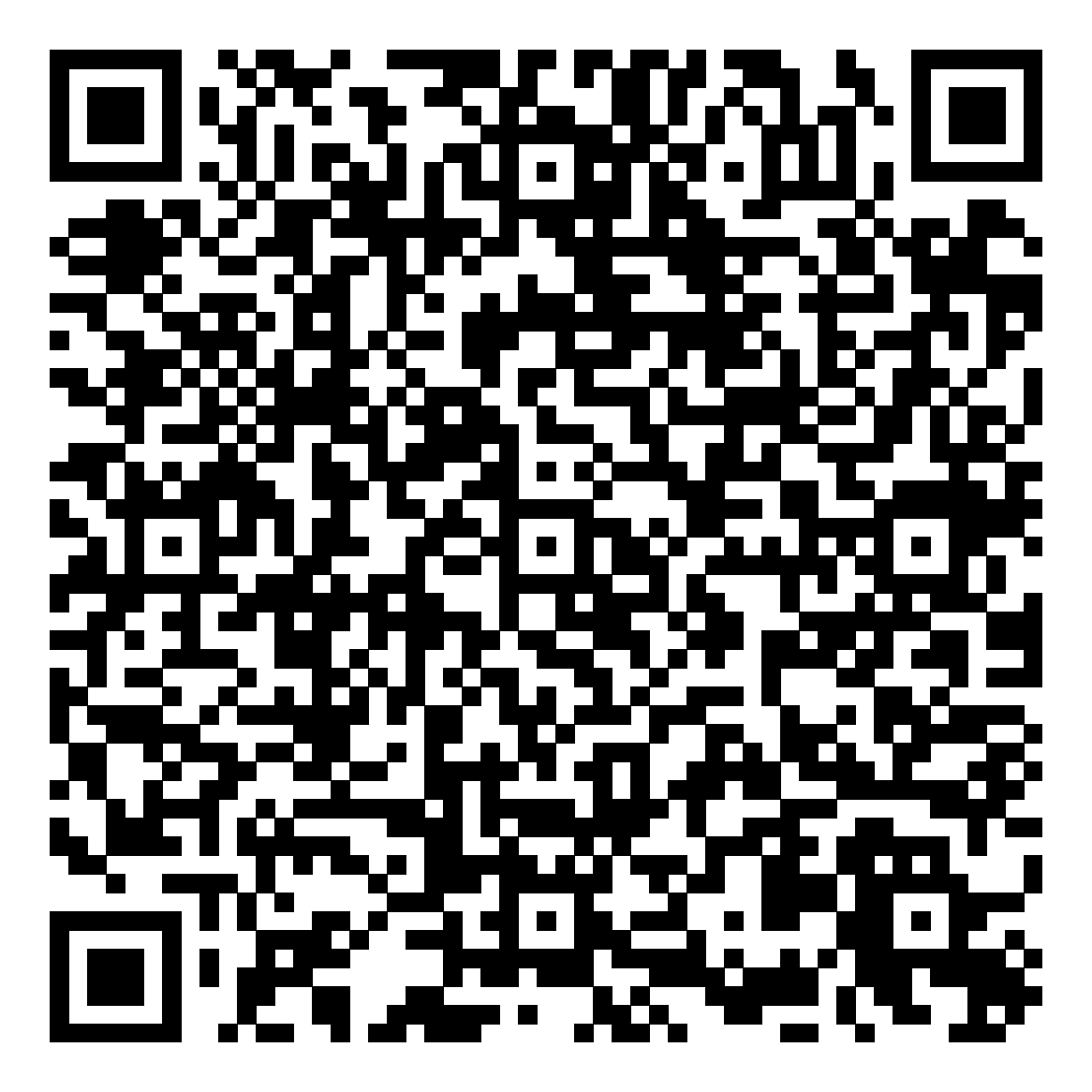 Black and white QR code for the Apple App Store