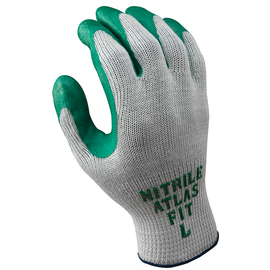 SHOWA™ Size 10 ATLAS® 10 Gauge Nitrile Palm Coated Work Gloves With Cotton And Polyester Liner And Knit Wrist Cuff