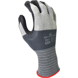 SHOWA™ Size 7 13 Gauge Foam Nitrile Palm Coated Work Gloves With Microfiber And Nylon Liner And Knit Wrist Cuff