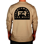 Benchmark FR® 5X Beige Second Gen Jersey Cotton Flame Resistant T-Shirt With Wood Stamp Graphic