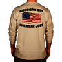 Benchmark FR® X-Large Beige Second Gen Jersey Cotton Flame Resistant T-Shirt With American Gas American Jobs Graphic