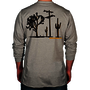 Benchmark FR® Medium Light Gray Second Gen Jersey Cotton Flame Resistant T-Shirt With Cactus Print