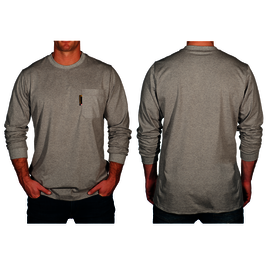 Benchmark FR® Large Tall Light Gray Second Gen Jersey Cotton Flame Resistant T-Shirt