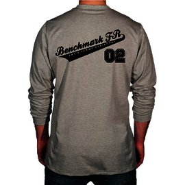 Benchmark FR® Large Light Gray Second Gen Jersey Cotton Flame Resistant T-Shirt With Team Benchmark Graphic