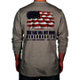 Benchmark FR® X-Large Tall Light Gray Second Gen Jersey Cotton Flame Resistant T-Shirt With Flag Will Not Burn Graphic