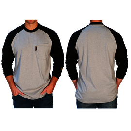 Benchmark FR® Medium Black and Gray Benchmark 3.0 Cotton Flame Resistant T-Shirt