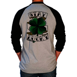 Benchmark FR® X-Large Black and Gray Benchmark 3.0 Cotton Flame Resistant T-Shirt With Stay Lucky Graphic