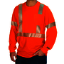 Benchmark FR® Large Orange Benchmark 3.0 Cotton Flame Resistant T-Shirt With Silver Segmented Reflective Striping