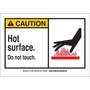 Brady® 7" X 10" X .035" Red, Yellow And Black Rigid Aluminum Caution Sign "HOT SURFACE DO NOT TOUCH"