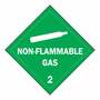 Brady® 10.75" X 10.75" Green And White 0.1" Flame-Retardant/Rigid Fiberglass Safety Sign "NON-FLAMMABLE GAS 2"