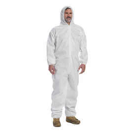 Protective Industrial Products Large White Posi-Wear® M3™ Polypropylene/SMMMS Disposable Coveralls