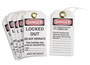 Brady® 5 3/4" X 3" Black/Red/White Heavy-Duty Polyester Tag (25 Per Pack) "LOCKED OUT DO NOT OPERATE This lock/tag may only be removed by___Name____Date_______"