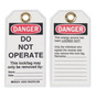 Brady® 5 3/4" X 3" Black/Red/White Heavy-Duty Polyester Tag (25 Per Pack) "DO NOT OPERATE This lock/tag may only be removed by___Name____Date____"