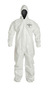 DuPont™ 7X White Tychem® 4000 12 mil Tychem® 4000 Chemical Protective Coveralls (With Hood, Elastic Wrists And Attached Socks)