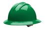 Bullard® Green HDPE Full Brim Hard Hat With 6 Point Ratchet/Ratchet Suspension