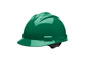 Bullard® Green HDPE Cap Style Hard Hat With 4 Point Ratchet/Ratchet Suspension