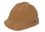 Bullard® Tan HDPE Cap Style Hard Hat With Ratchet/4 Point Ratchet Suspension