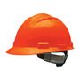 Bullard® Orange HDPE Cap Style Hard Hat With Ratchet/4 Point Ratchet Suspension
