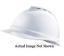 MSA Gray V-Gard® Polyethylene Cap Style Hard Hat With Ratchet/6 Point Ratchet Suspension