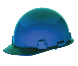 MSA Blue Thermalgard® Nylon Cap Style Hard Hat With Ratchet/4 Point Ratchet Suspension
