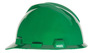 MSA Green V-Gard® Polyethylene Cap Style Hard Hat With Pinlock/4 Point Pinlock Suspension