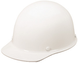 MSA White Skullgard® Phenolic Cap Style Hard Hat With Ratchet/4 Point Swing Ratchet Suspension