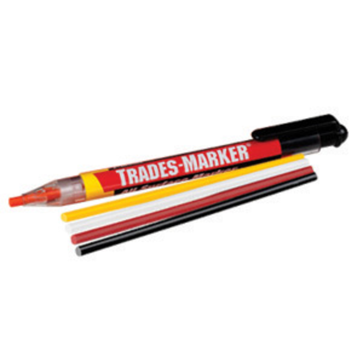 Trades Marker All-Purpose Grease Pencil with Holder Red, Black