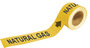 Brady® 1" X 8" Black/Yellow Pressure Sensitive Adhesive Plastic Pipe Marker (25 Per Roll) "NATURAL GAS"
