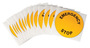 Brady® 3.5" Black/Yellow Raised Polyester Label (25 Per Pack) "EMERGENCY STOP"