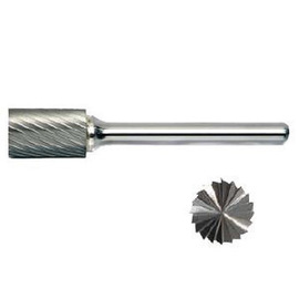 RADNOR™ SB-6SC 5/8" X 1" Cylindrical (End Cut) Shape Single Cut Carbide Burr