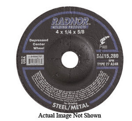 RADNOR™ 4" X .125" X 3/8" Aluminum Oxide Type 27 Depressed Center Cut Off Wheel