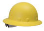 Honeywell Yellow Fibre Metal® P1 Roughneck Fiberglass Full Brim Hard Hat With Ratchet Suspension