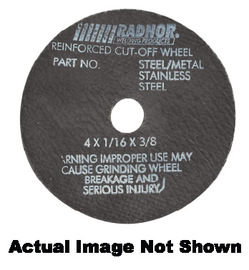 RADNOR™ 4" X .0625" X 3/8" Aluminum Oxide Type 1 Cut Off Wheel