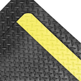 Superior Manufacturing 2' X 3' Black And Yellow Rubber NoTrax® Dura Trax® Anti Fatigue Floor Mat