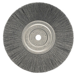Weiler® 8" X 5/8" Trulock™ Steel Crimped Wire Wheel Brush