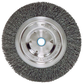 Weiler® 6" X 5/8" - 1/2" Vortec Pro® Trulock™ Steel Crimped Wire Wheel Brush