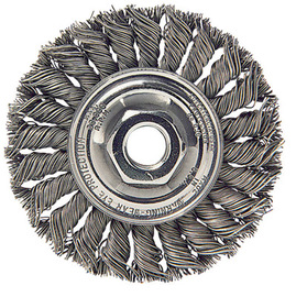Weiler® 4" X 5/8" - 11 Dualife™ Mighty-Mite™ Steel Knot Wire Wheel Brush