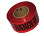 Harris Industries 3" X 1000' Red 4 mil Polyethylene BT Series Barricade Tape "DANGER ASBESTOS HAZARD"