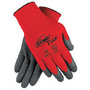 MCR Safety® Medium Ninja® BNF 18 Gauge Black Nitrile Palm Coated Work Gloves With Black Nylon And Spandex® Liner And Knit Wrist