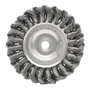 Weiler® 4" X 1/2" - 3/8" Dualife™ Stainless Steel Knot Wire Wheel Brush