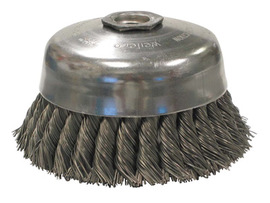 Weiler® 5" X 5/8" - 11 Steel Knot Wire Cup Brush
